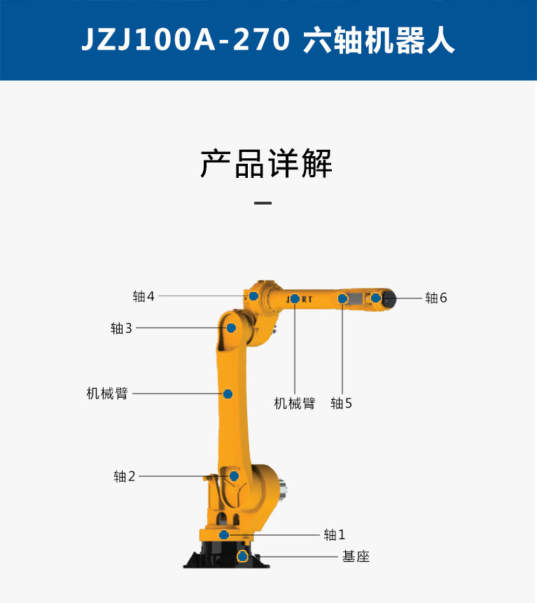 九众九机器人有限公司JZJ100A-270六轴冲压机器人